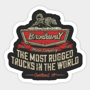 Brockway Motor Company 1912 Sticker